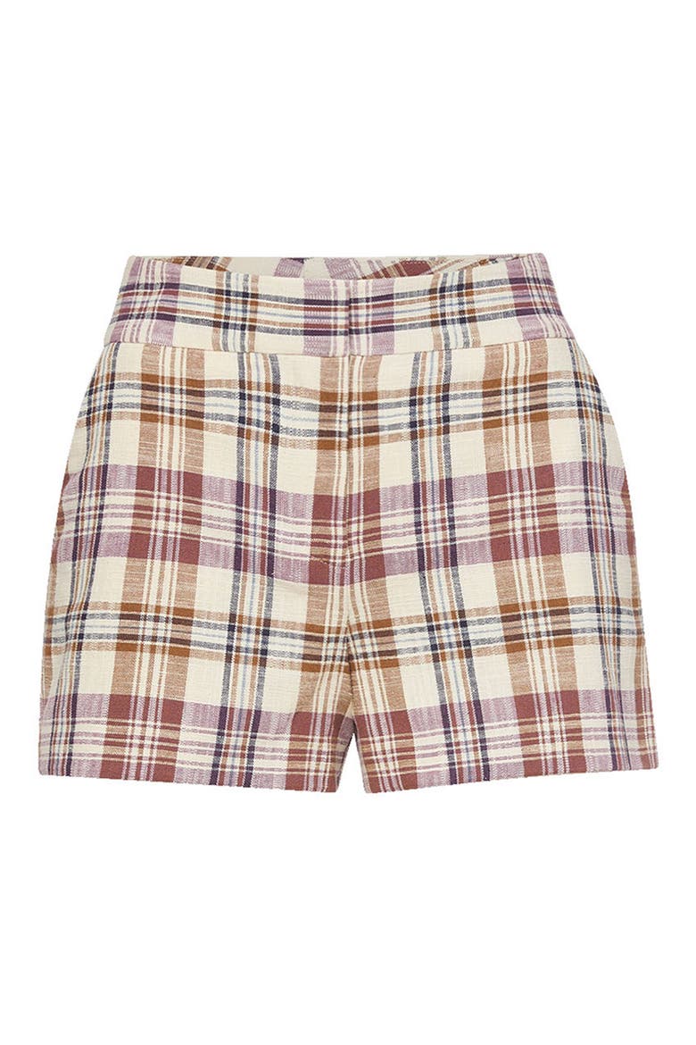Allen Plaid Cotton Blend Shorts, Alternate, color, ORCHID HAZE MULTI