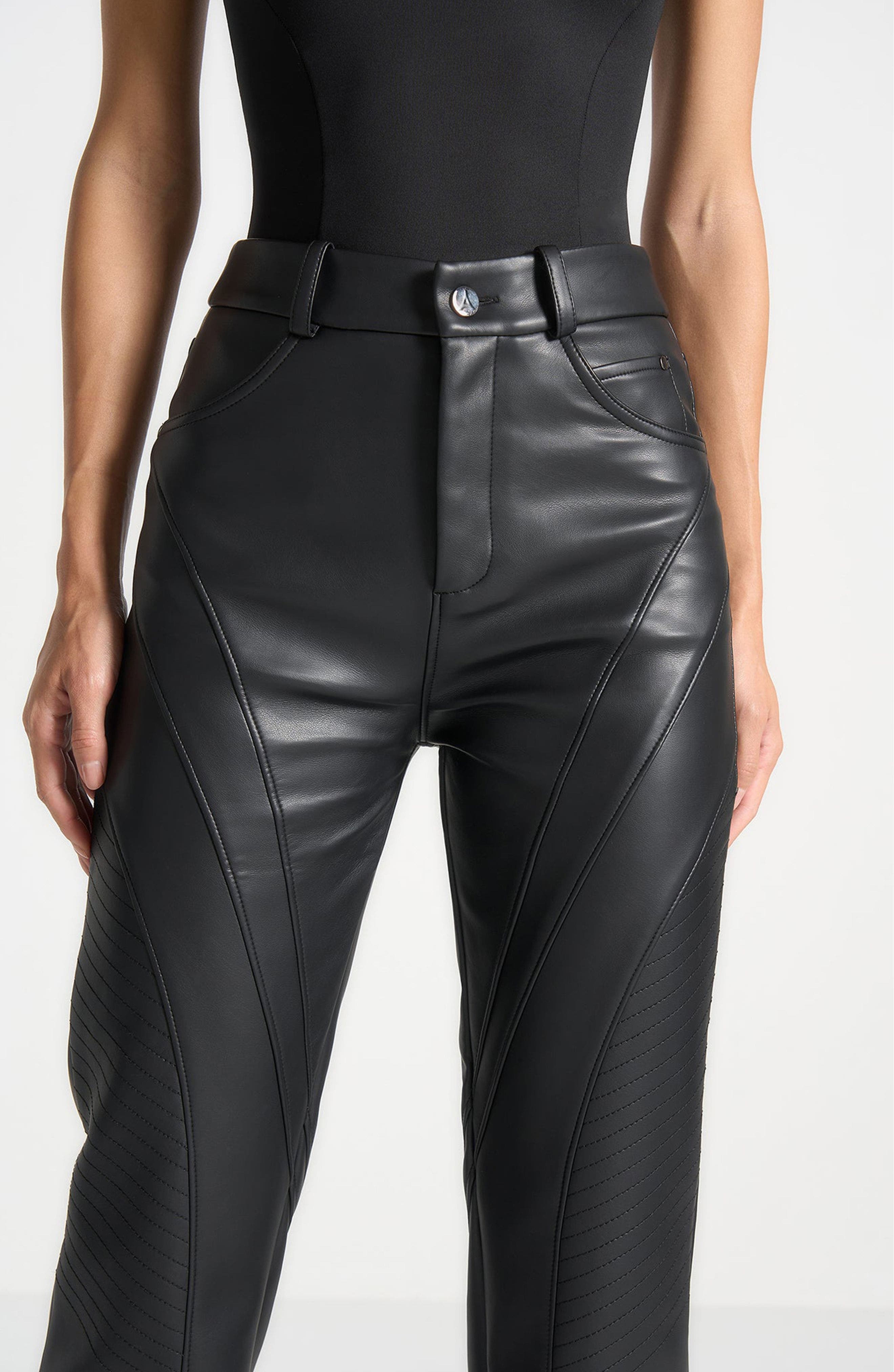 Leather Biker Trousers - image 2