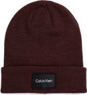 Calvin Klein Embroidered Logo Patch Cuff Beanie