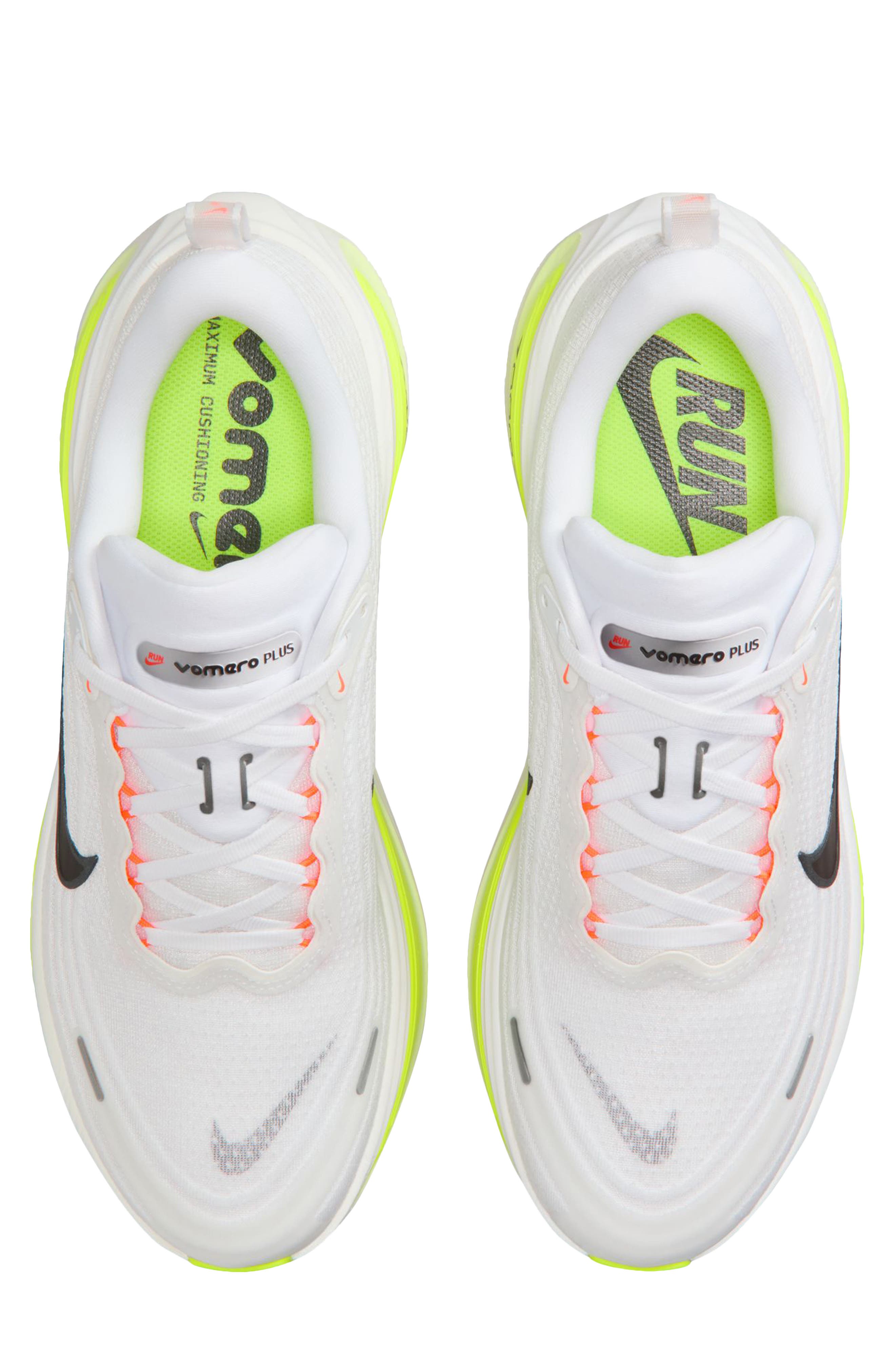 Vomero Plus Running Shoe, Alternate, color, WHITE/BLACK
