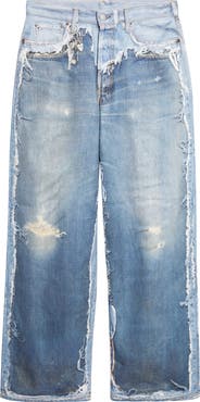 Acne Studios 1981 Trompe l'Oeil Wide Leg Jeans