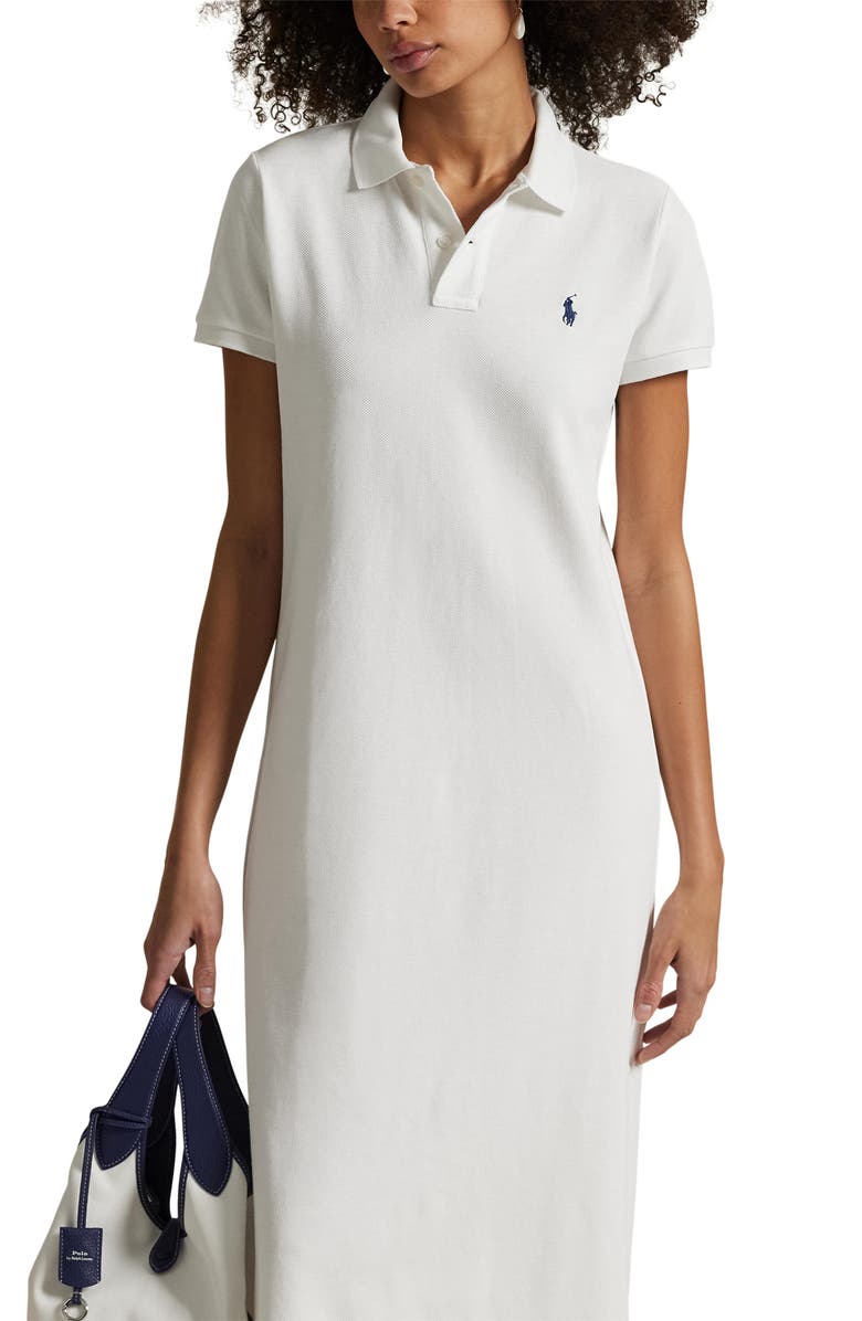 Polo Ralph Lauren Cotton Polo Dress, Alternate, color, White