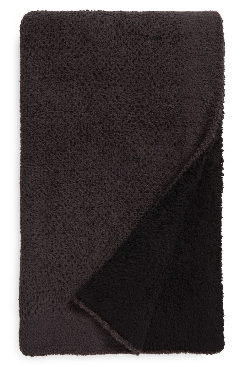 Dual Texture Throw Blanket, Main, color, CARBON/ BLACK
