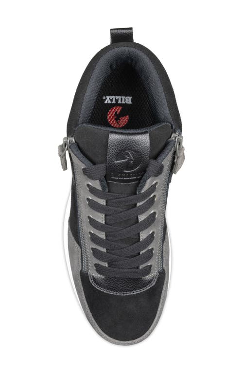 Billy Footwear Comfort Double Zip High Top Sneaker In Black