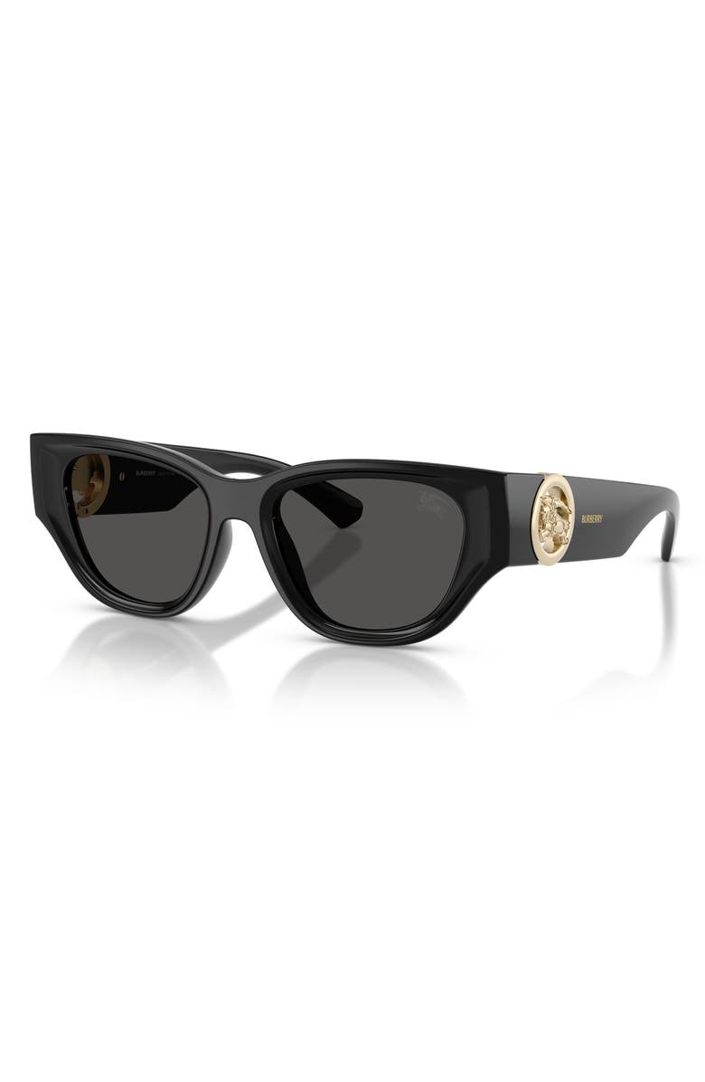 Burberry 52mm Cat Eye Sunglasses, Alternate, color, Black / Dark Grey