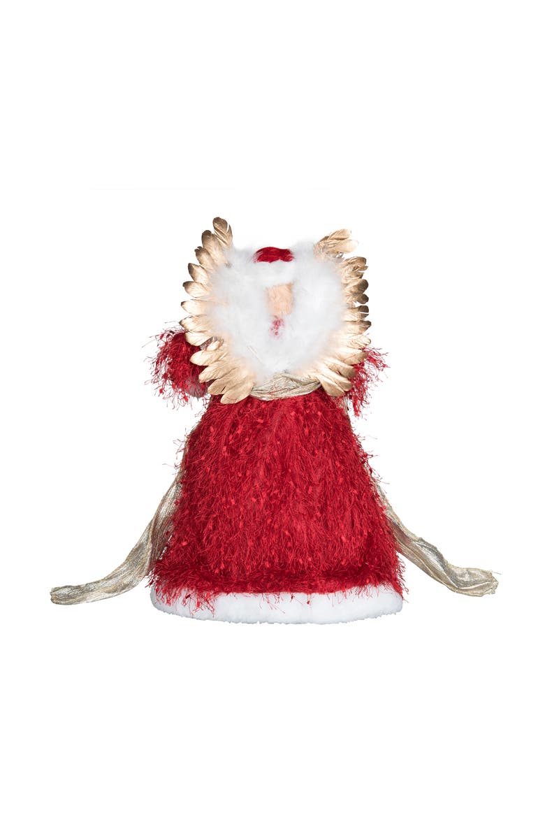 Transpac Multicolor Ornate Gilded Angel Fabric Decorative Statue for Christmas, Alternate, color, 