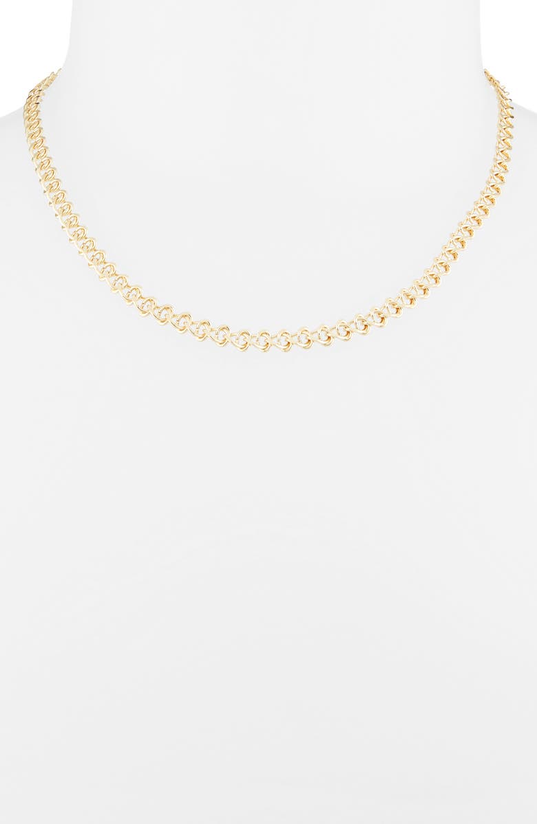 NORDSTROM RACK Interlock Link Chain Necklace, Alternate, color, Gold