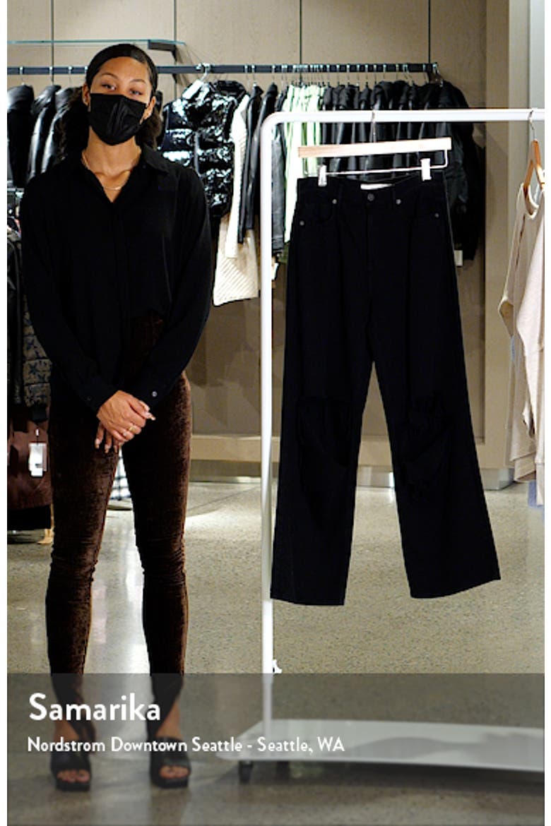Distressed High Waist Wide Leg Jeans video