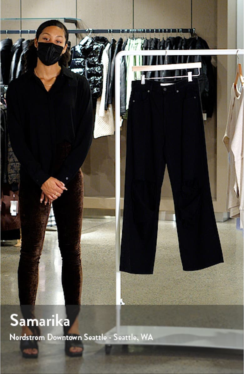 Distressed High Waist Wide Leg Jeans, sales video thumbnail