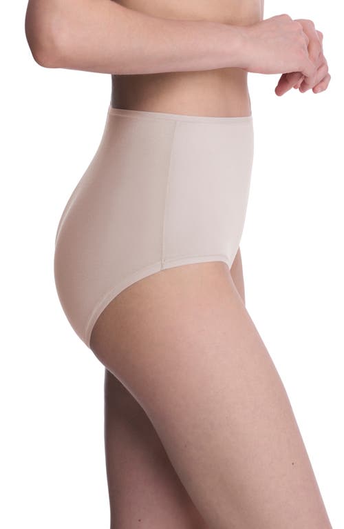 Natori Bliss Bare Cotton High Waist Briefs In Neutral