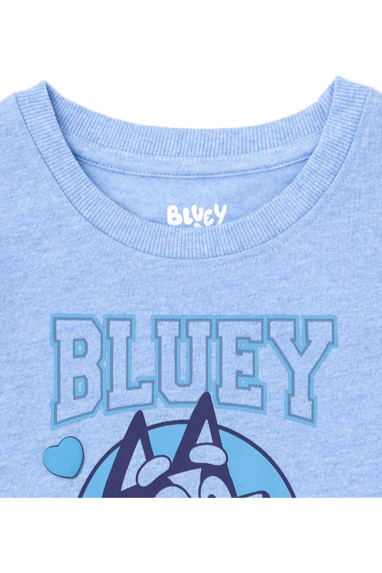 Sweatshirt and Ribbed Leggings Set, Alternate, color, Bluey Heather Blue