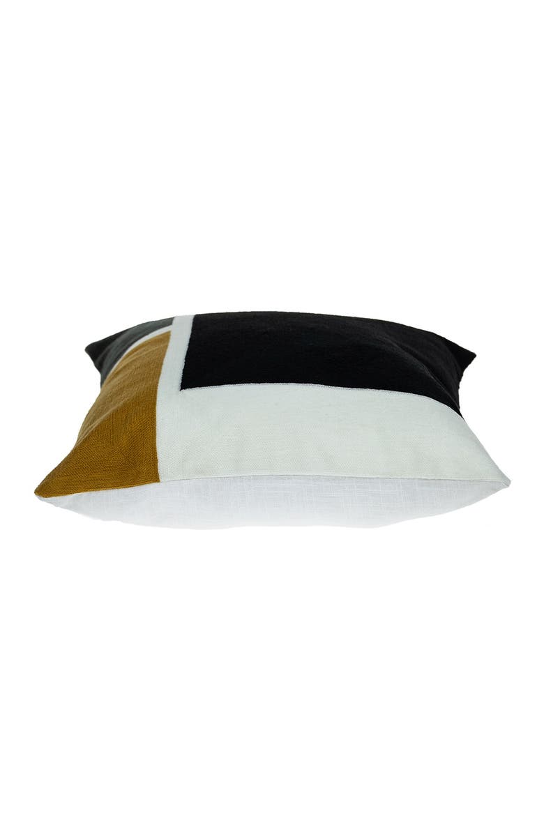 Scalic Black Throw Pillow, Alternate, color, BLACK