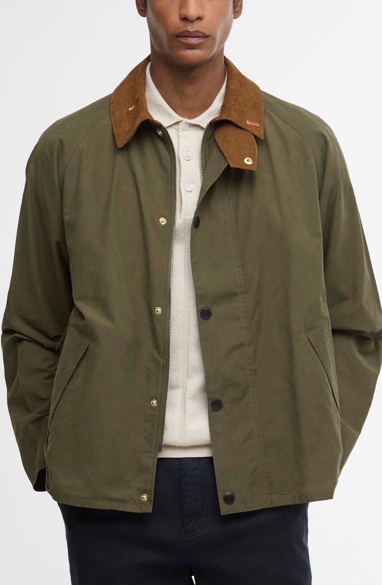 Barbour Icons Transport Casual Jacket, Main, color, Ivy Green