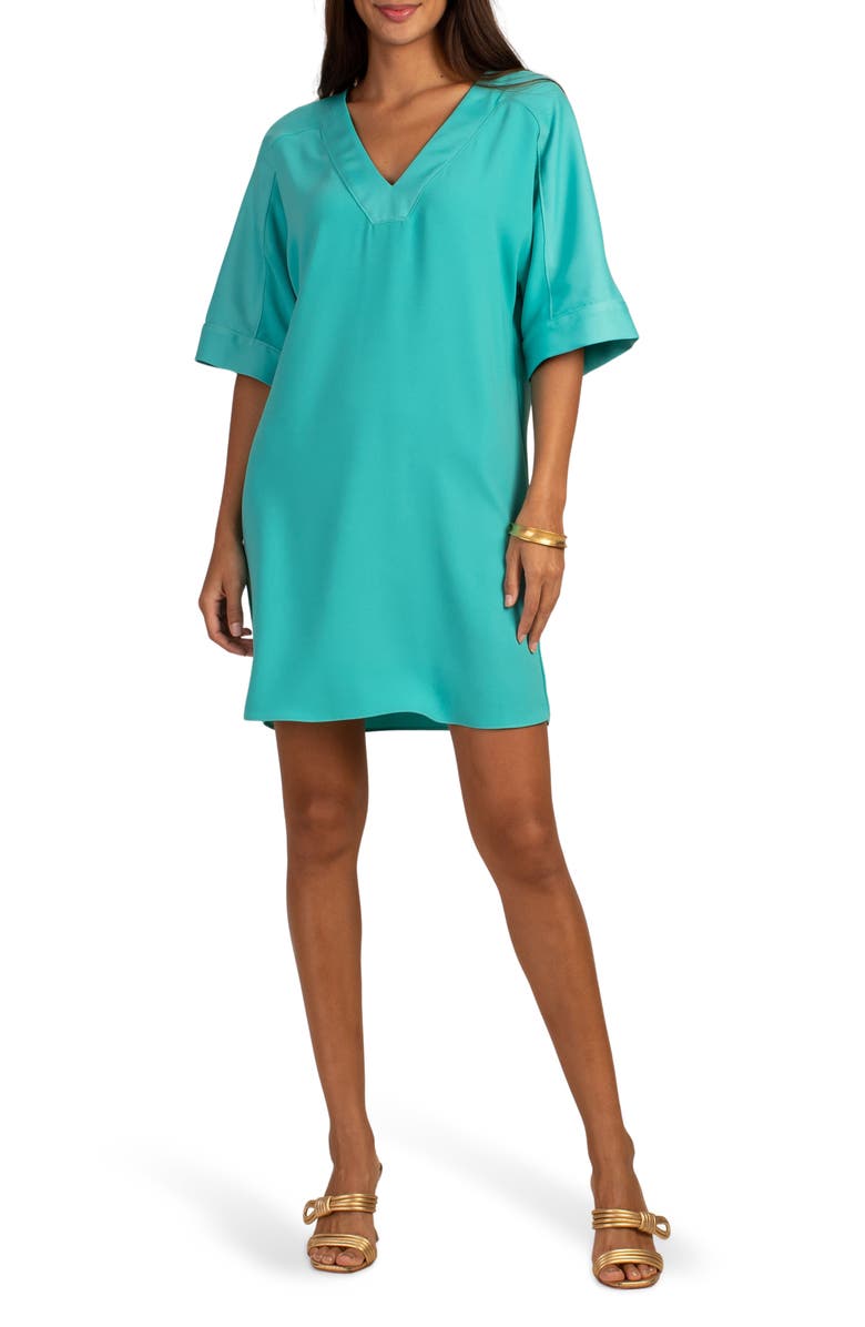 Trina Turk Rabat Dolman Sleeve Shift Dress, Main, color, Oasis