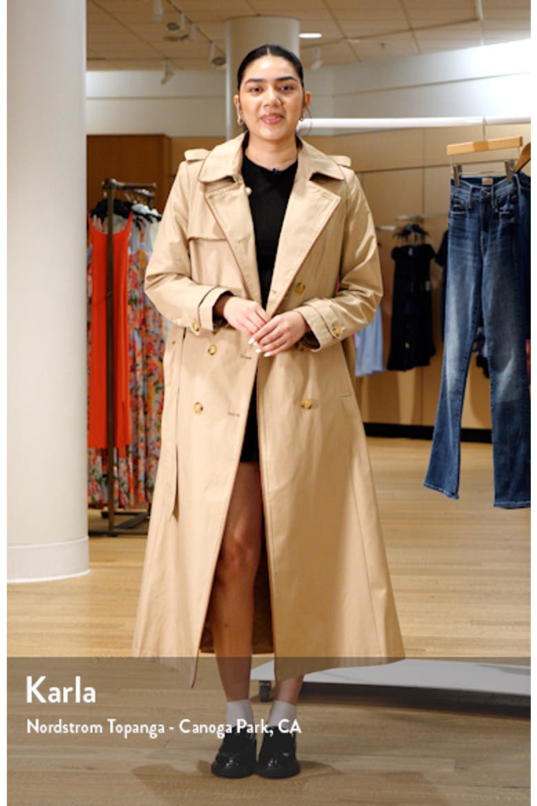 Double Breasted Belted Water Repellent Trench Coat video