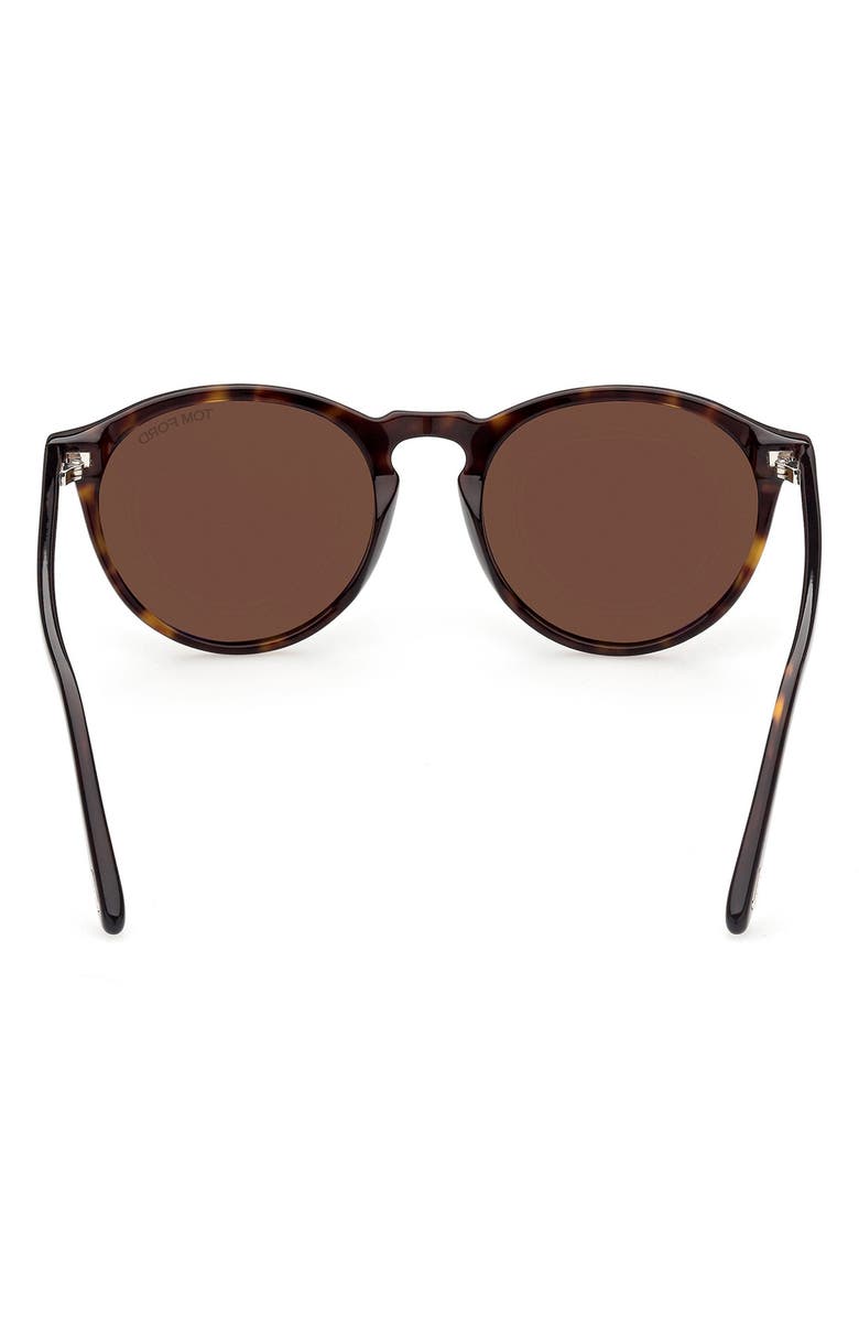 TOM FORD Aurele 52mm Round Sunglasses, Alternate, color, 