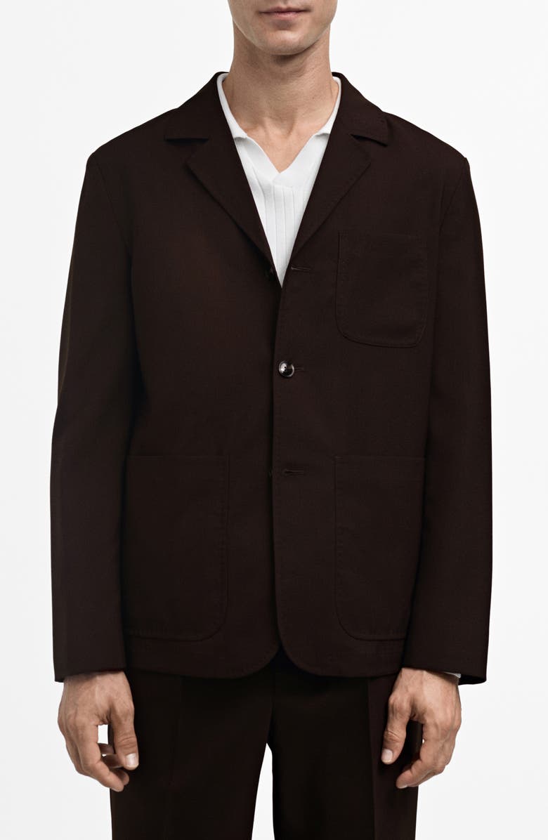 MANGO Slim Fit Wool Sport Coat, Main, color, 