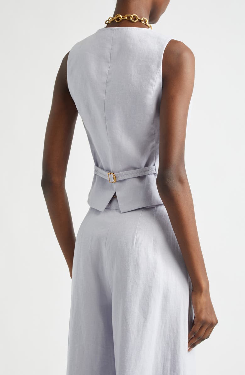 Zimmermann Kindred Spirit Luna Linen Vest, Alternate, color, Lilac