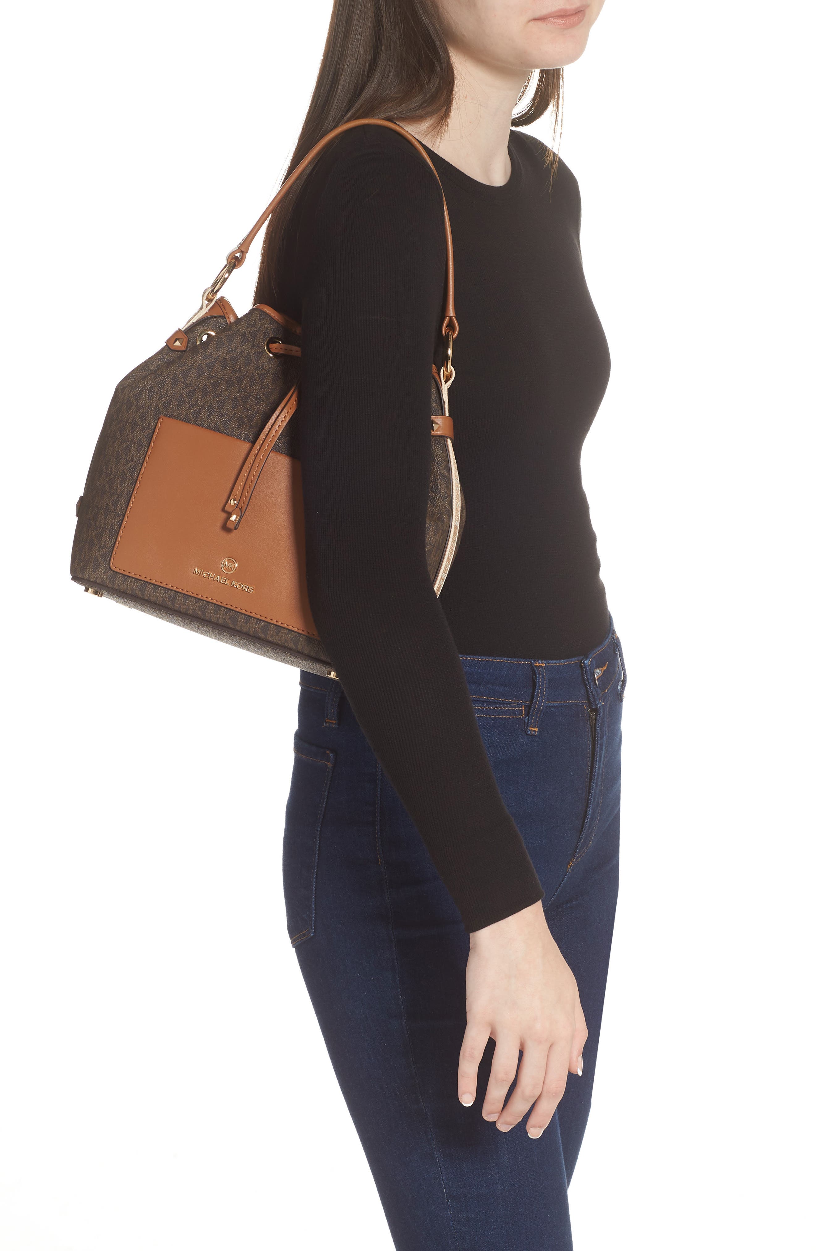 MICHAEL Michael Kors Maeve Medium Bucket Bag, Alternate, color, 