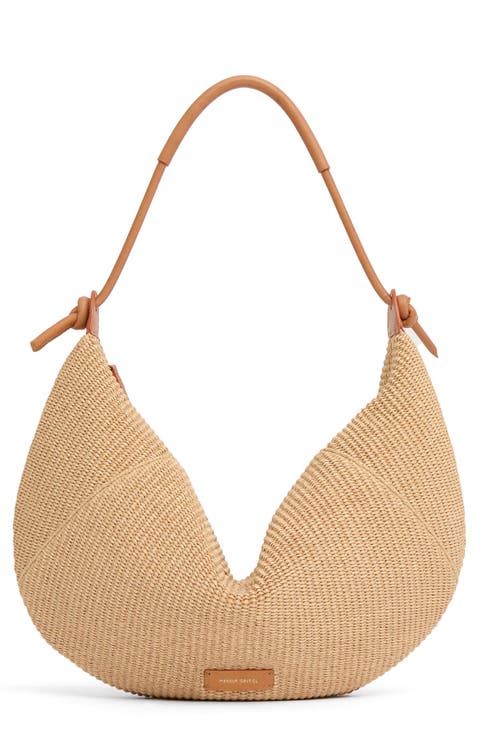Fortuna Raffia Hobo Bag