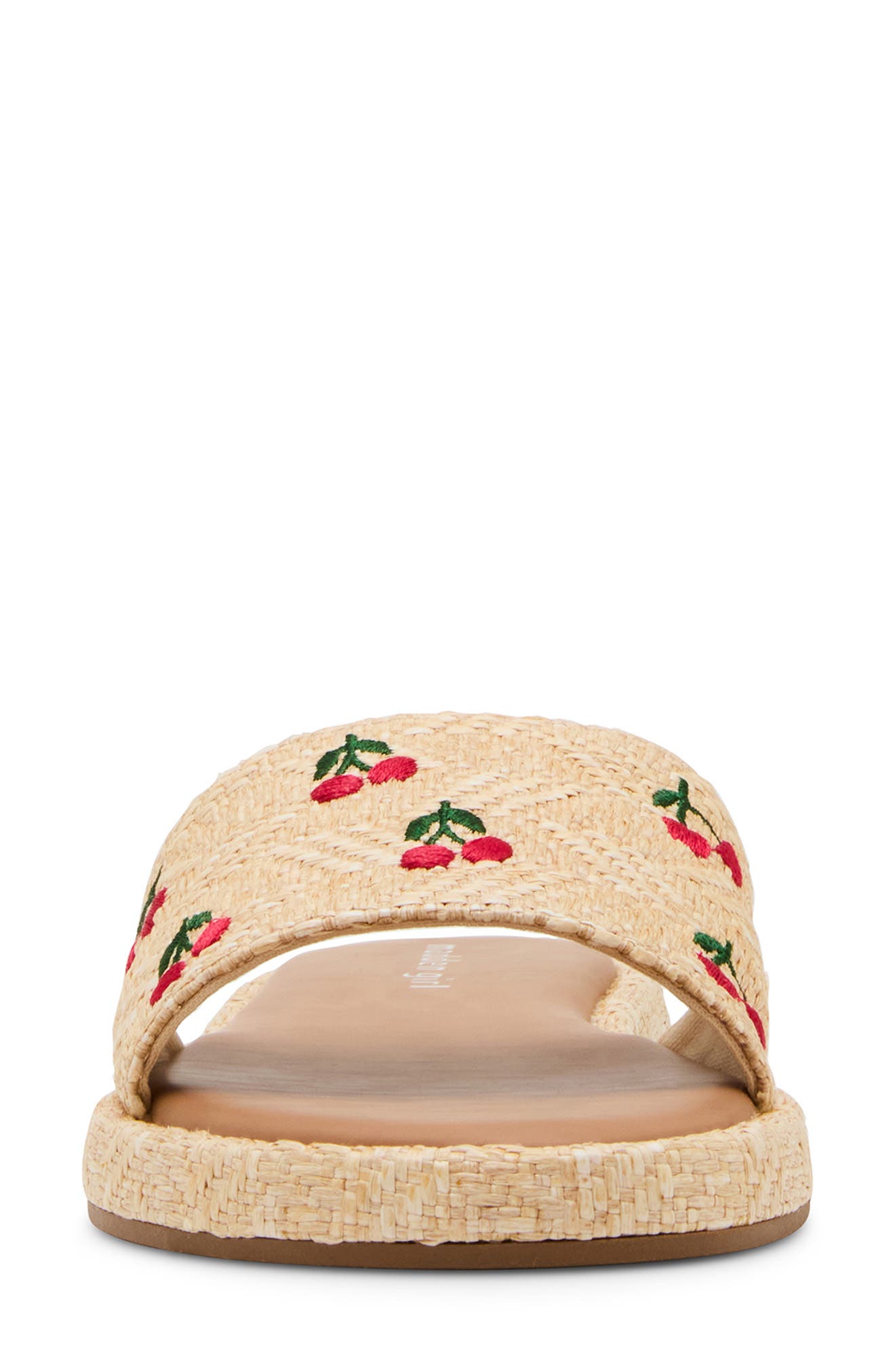 Madden Girl <p>Addie Embroidered Slide Sandal (Women)</p>, Alternate, color, Cherries