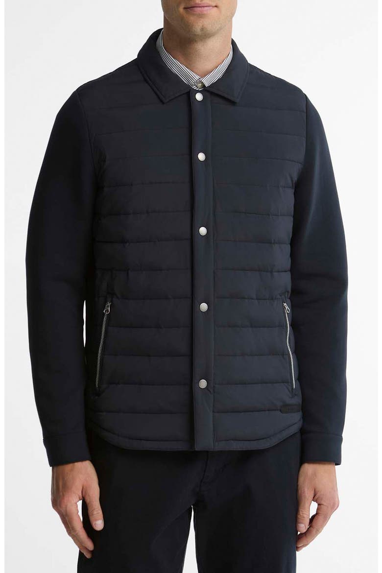 Knowle Quilted Hybrid Jacket, Main, color, DARK NAVY