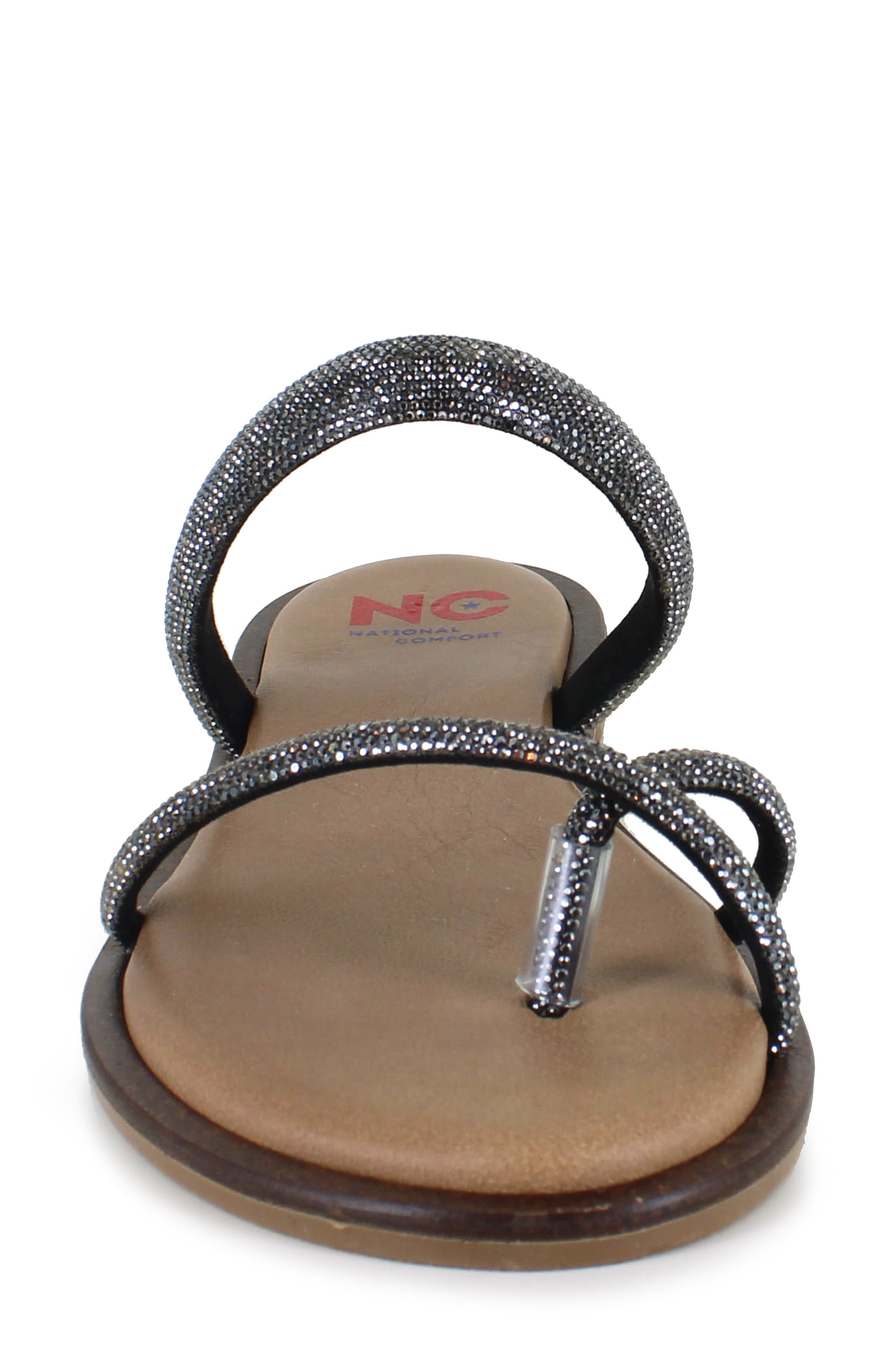 National Comfort Alicante Crystal Slide Sandal, Alternate, color, Lead