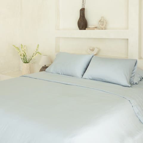 Organic Natural Sateen Bed Sheet Set