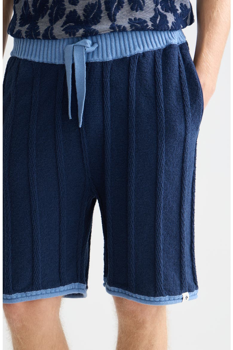 Structured Knit Shorts, Alternate, color, PAGEANT BLUE