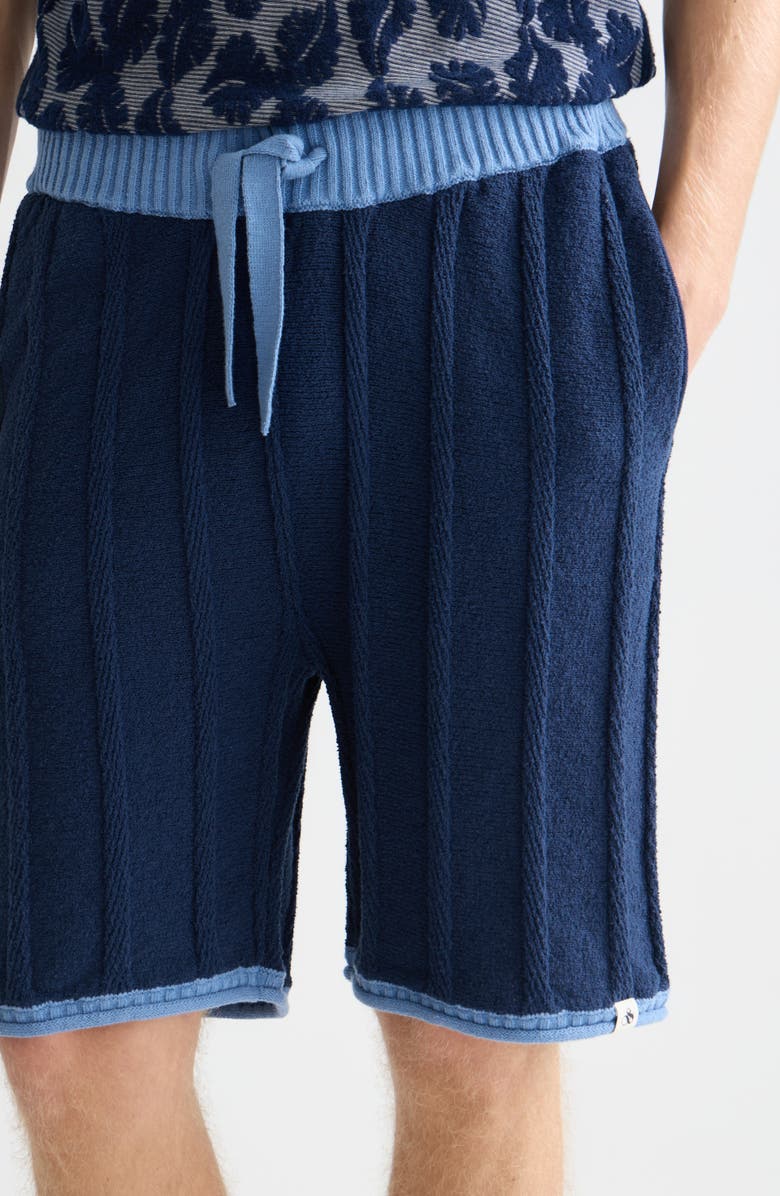 Scotch & Soda Structured Knit Shorts, Alternate, color, Pageant Blue