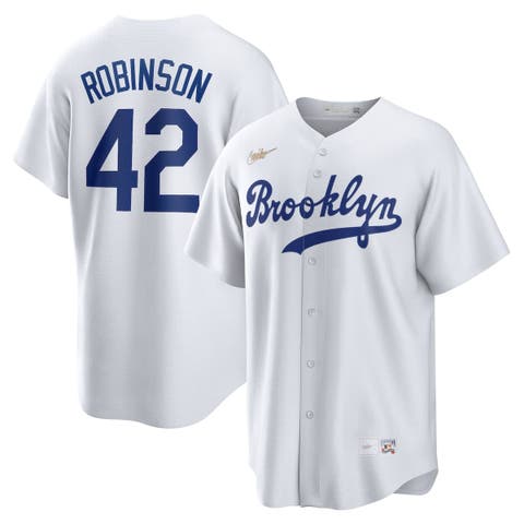 Men's Nike Jackie Robinson White Brooklyn Dodgers Cooperstown Collection Jackie Robinson Day Jersey