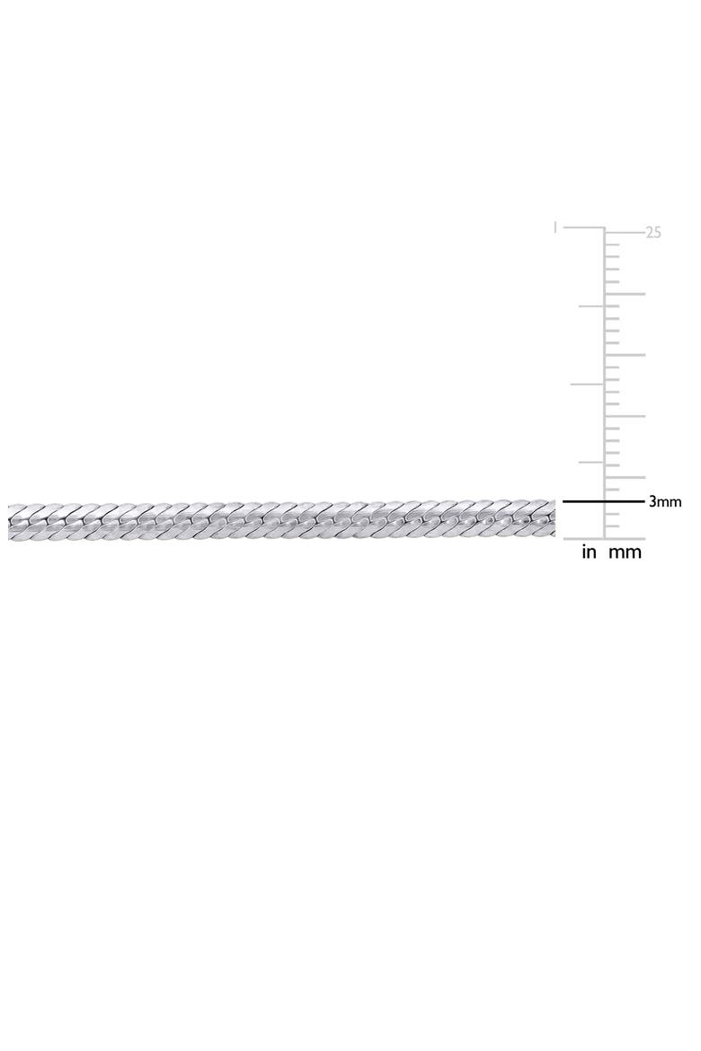 Men's Herringbone Bracelet, Alternate, color, SILVER