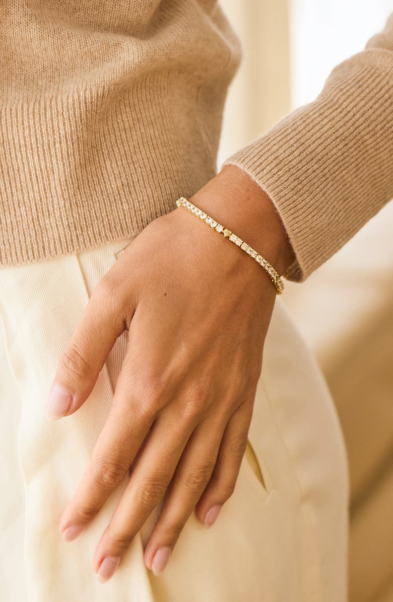 Brook and York Coco Heart Tennis Bracelet, Alternate, color, Gold