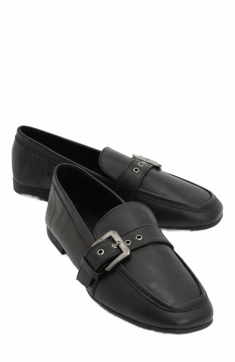 Jade Leather Flat Loafers (Women)