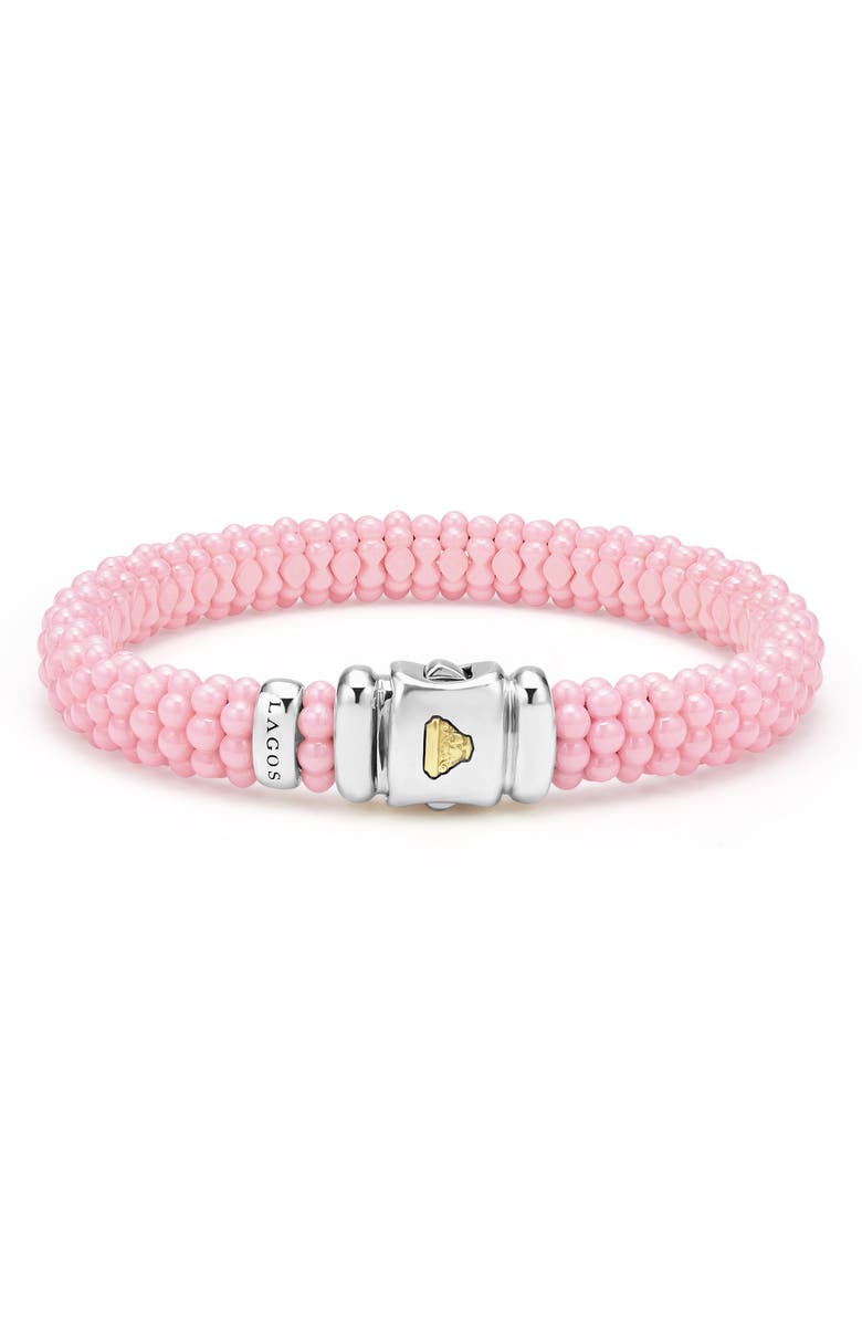 LAGOS Pink Caviar Ceramic Beaded Bracelet, Alternate, color, Pink