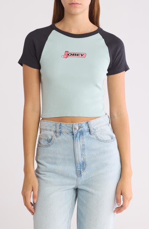 Bunny Obey Crop T-Shirt