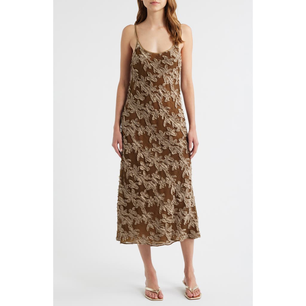 Rag & Bone Alessia Texture Sleeveless Midi Dress In Green