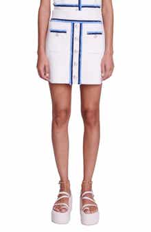 maje Jirsal Stripe Knit Miniskirt