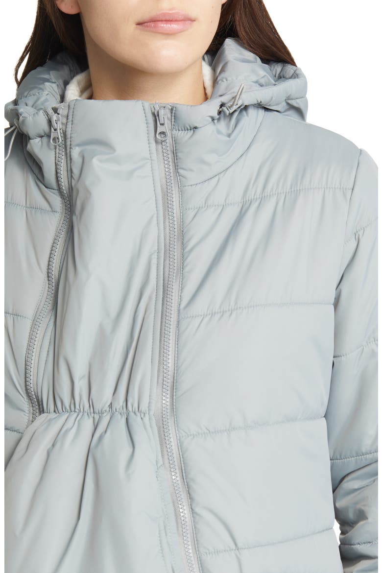 3-in-1 Hybrid Quilted Waterproof Maternity Puffer Coat, Alternate, color, GRAPHITE