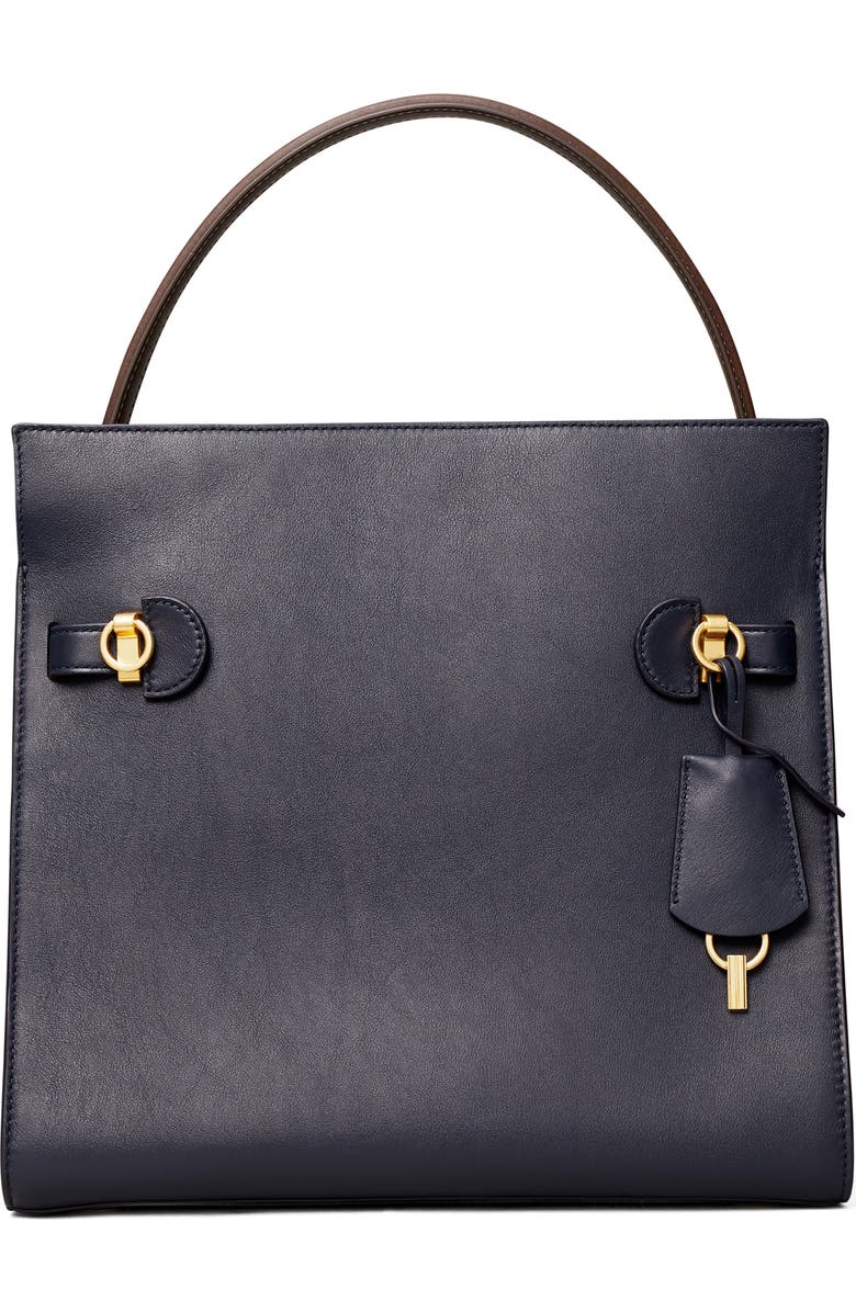 Tory Burch Lee Radziwill Leather Double Bag, Alternate, color,