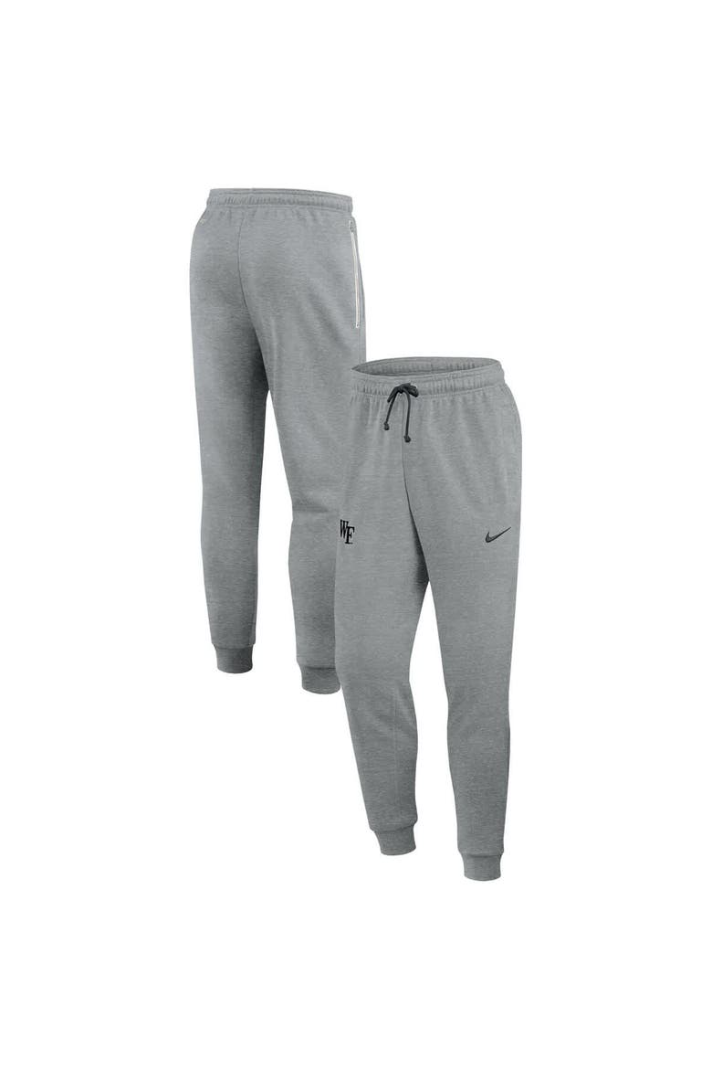 Men's Nike Heather Gray Wake Forest Demon Deacons Basketball Practice Dri-FIT Taper Sweatpants, Main, color, Heather Gray
