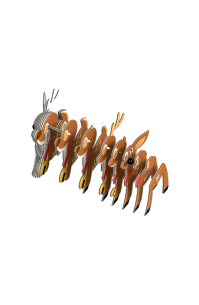 Eugy Puzzles Reindeer 3D Puzzle, Alternate, color,