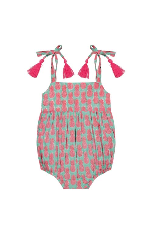 Mer St. Barth Zoe Baby Romper Pineapple Crush Lagoon In Pink