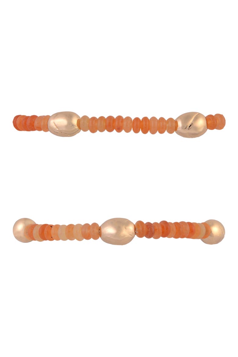Set of 3 Aventurine Beaded Stretch Bracelets, Alternate, color, MULTI