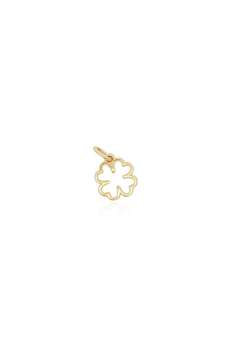 Mini Gold Clover Charm, Main, color, Yellow Gold