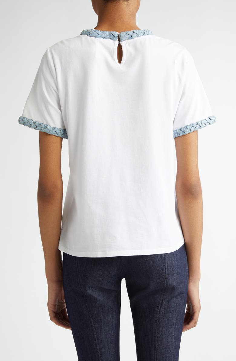 Cinq à Sept Denim Trim T-Shirt, Alternate, color, 