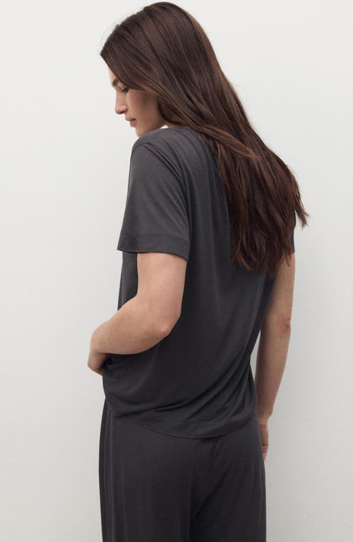 Mango Modal Pajama T-shirt In Black