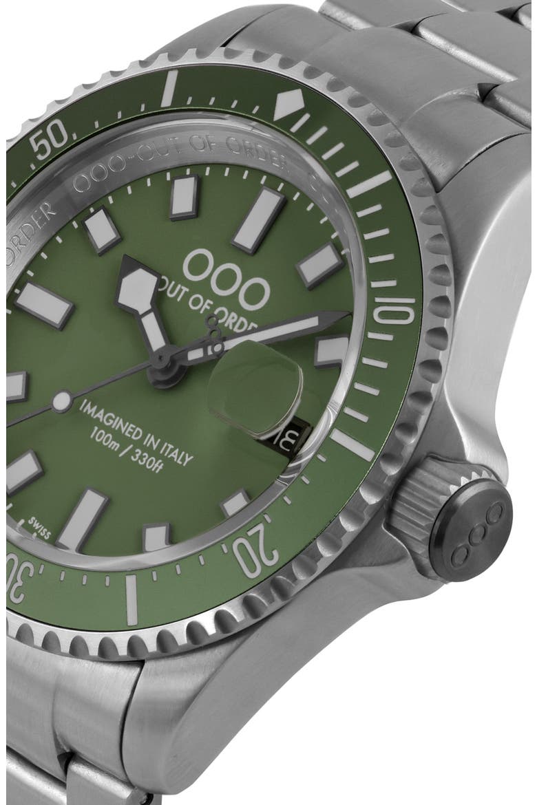 Casanova Bracelet Watch, 44mm, Alternate, color, OLIVE GREEN
