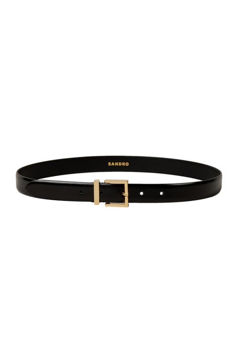 Smooth leather belt
