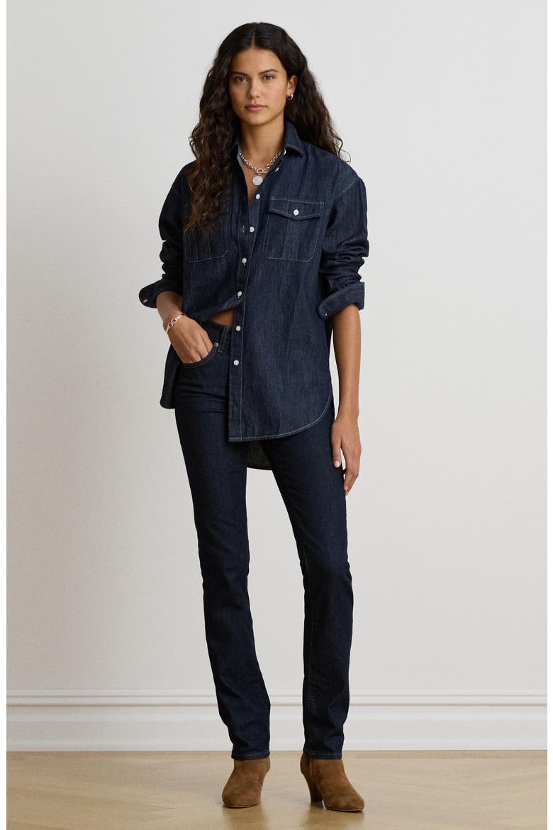 Durrell Cotton Button-Up Shirt, Alternate, color, BLUE